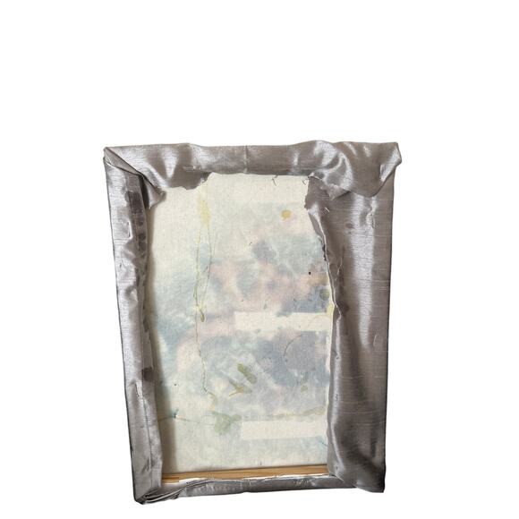 Vintage Jewels heart collage on canvas silk blend backing Handmade 16x12 inches - Picture 5 of 5